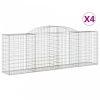 4 db íves horganyzott vas gabion kosár 300 x 50 x 100/120 cm