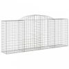 2 db íves horganyzott vas gabion kosár 300x50x120/140 cm