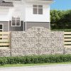 2 db íves horganyzott vas gabion kosár 300x50x160/180 cm