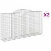 2 db íves horganyzott vas gabion kosár 300x50x160/180 cm