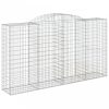 2 db íves horganyzott vas gabion kosár 300x50x160/180 cm