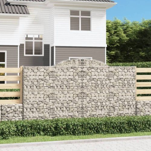 3 db íves horganyzott vas gabion kosár 300x50x160/180 cm