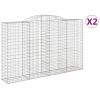 2 db íves horganyzott vas gabion kosár 300x50x180/200 cm