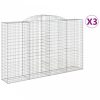 3 db íves horganyzott vas gabion kosár 300x50x180/200 cm