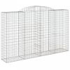 3 db íves horganyzott vas gabion kosár 300x50x180/200 cm