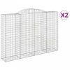 2 db íves horganyzott vas gabion kosár 300x50x200/220 cm