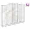 2 db íves horganyzott vas gabion kosár 300x50x220/240 cm