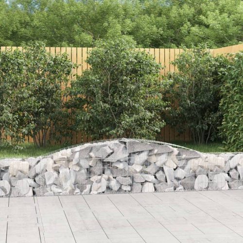 5 db íves horganyzott vas gabion kosár 400x30x40/60 cm