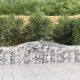 3 db íves horganyzott vas gabion kosár 400x30x60/80 cm