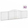 2 db íves horganyzott vas gabion kosár 400x30x100/120 cm