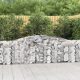 4 db íves horganyzott vas gabion kosár 400x30x100/120 cm