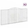 2 db íves horganyzott vas gabion kosár 400x30x180/200 cm