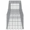 4 db íves horganyzott vas gabion kosár 400x50x40/60 cm