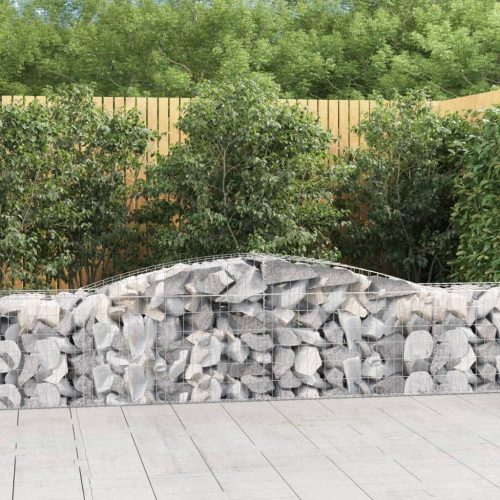 3 db íves horganyzott vas gabion kosár 400x50x60/80 cm