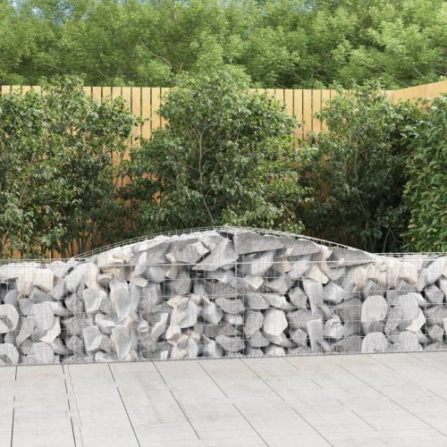 5 db íves horganyzott vas gabion kosár 400x50x60/80 cm