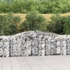 4 db íves horganyzott vas gabion kosár 400x50x80/100 cm