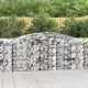 2 db íves horganyzott vas gabion kosár 400x50x100/120 cm