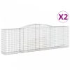 2 db íves horganyzott vas gabion kosár 400x50x120/140 cm