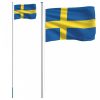 Alumínium svéd zászló és rúd 6,23 m