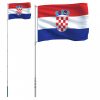 Alumínium horvát zászló és rúd 5,55 m