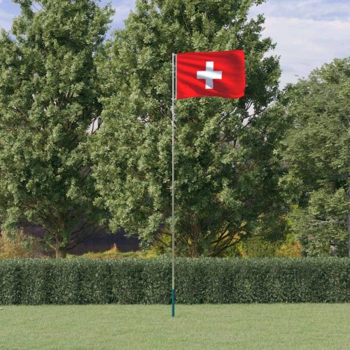 Svájci alumínium zászló és rúd 5,55 m
