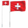 Svájci alumínium zászló és rúd 5,55 m