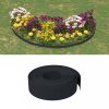 3 db fekete polietilén kerti szegély 10 m x 15 cm
