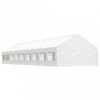 Fehér polietilén pavilon tetővel 20,07 x 5,88 x 3,75 m
