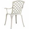 4 db fehér öntött alumínium kerti szék
