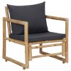 Vidal 2 db bambusz kerti szék párnákkal