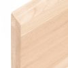 Kezeletlen tömör fa fürdőszobai pult 220x50x(2-4) cm