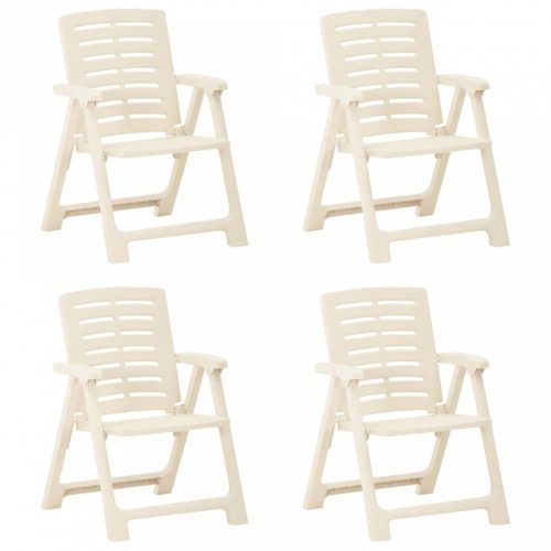 4 db fehér műanyag kerti szék