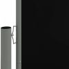 Fekete behúzható oldalsó napellenző 200 x 600 cm