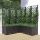 Fekete polipropilén rácsos kerti ültetőláda 120 x 120 x 136 cm