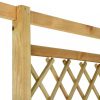 Impregnált fenyőfa sarokpergola paddal 166 x 81 x 174 cm  