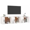 3 db fehér falra szerelhető TV-szekrény 57 x 34,5 x 40 cm