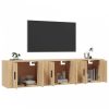 3 db sonoma-tölgyszínű fali TV-szekrény 57 x 34,5 x 40 cm