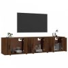 3 db barna tölgyszínű fali TV-szekrény 57x34,5x40 cm