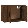 3 db barna tölgyszínű fali TV-szekrény 57x34,5x40 cm
