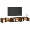 3 db barna tölgyszínű fali TV-szekrény 100 x 34,5 x 40 cm