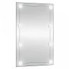 Téglalap alakú üveg falitükör LED fényekkel 50 x 80 cm