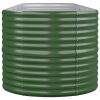Zöld porszórt acél kerti magaságyás 368x80x68 cm