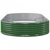 Zöld porszórt acél kerti magaságyás 296x140x36 cm