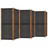 Fekete 6 paneles térelválasztó 420x180 cm