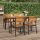 Tömör akácfa kerti asztal hajtűlábakkal 140 x 80 x 75 cm