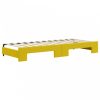 Sárga kihúzható bársony heverő matraccal 80 x 200 cm