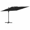 Fekete dupla tetős konzolos napernyő 300x300 cm