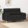 2 személyes fekete szövet kanapé díszpárnákkal 120 cm