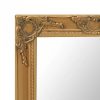 Aranyszínű barokk stílusú fali tükör 50 x 60 cm