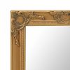 Aranyszínű barokk stílusú fali tükör 50 x 80 cm
